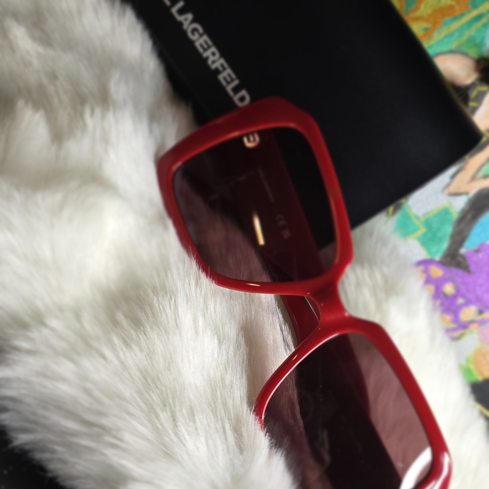 Karl Lagerfeld Bold Red Sunglasses